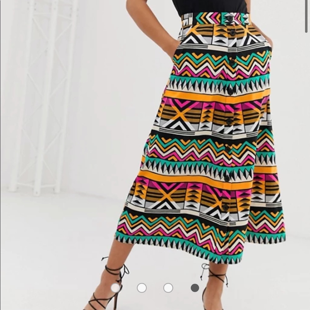 & Other Stories Multicolor Patterned Skirt - image 1